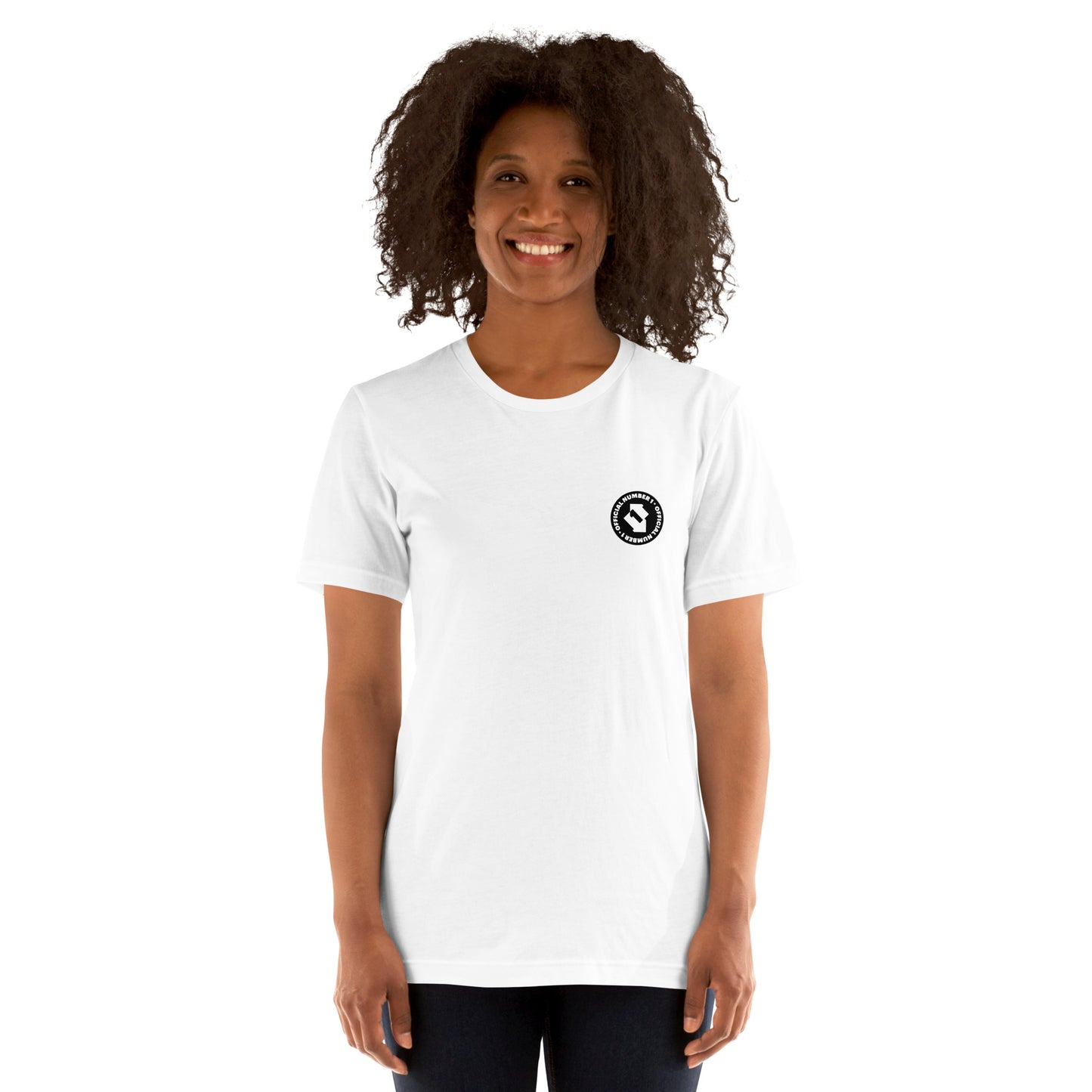 Number 1 Badge Logo T-shirt White