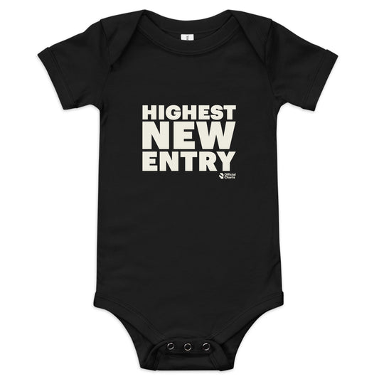 Highest New Entry Baby short sleeve one piece - black