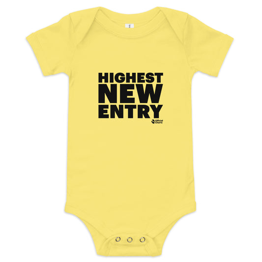 Highest New Entry Baby short sleeve one piece- Yellow