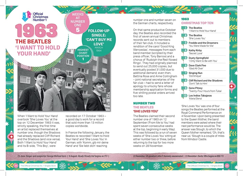 The Official Christmas Number 1 Singles Book Official Charts